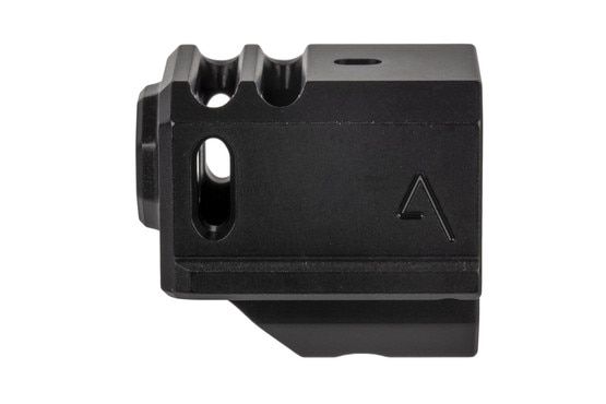 The Agency Arms 417 compensator two chamber design features a black finish